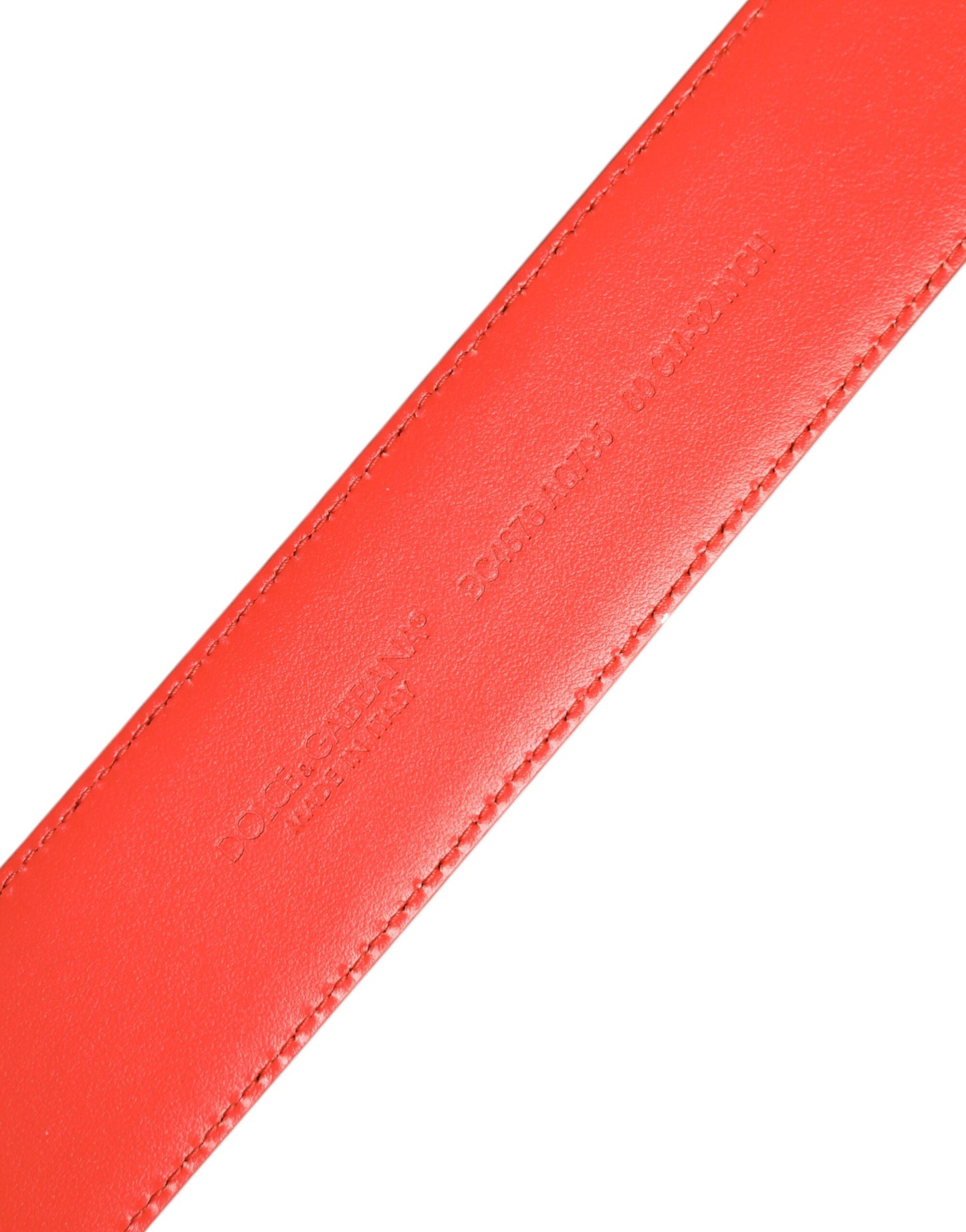 Ceinture à boucle logo en métal doré orange Dolce &amp; Gabbana