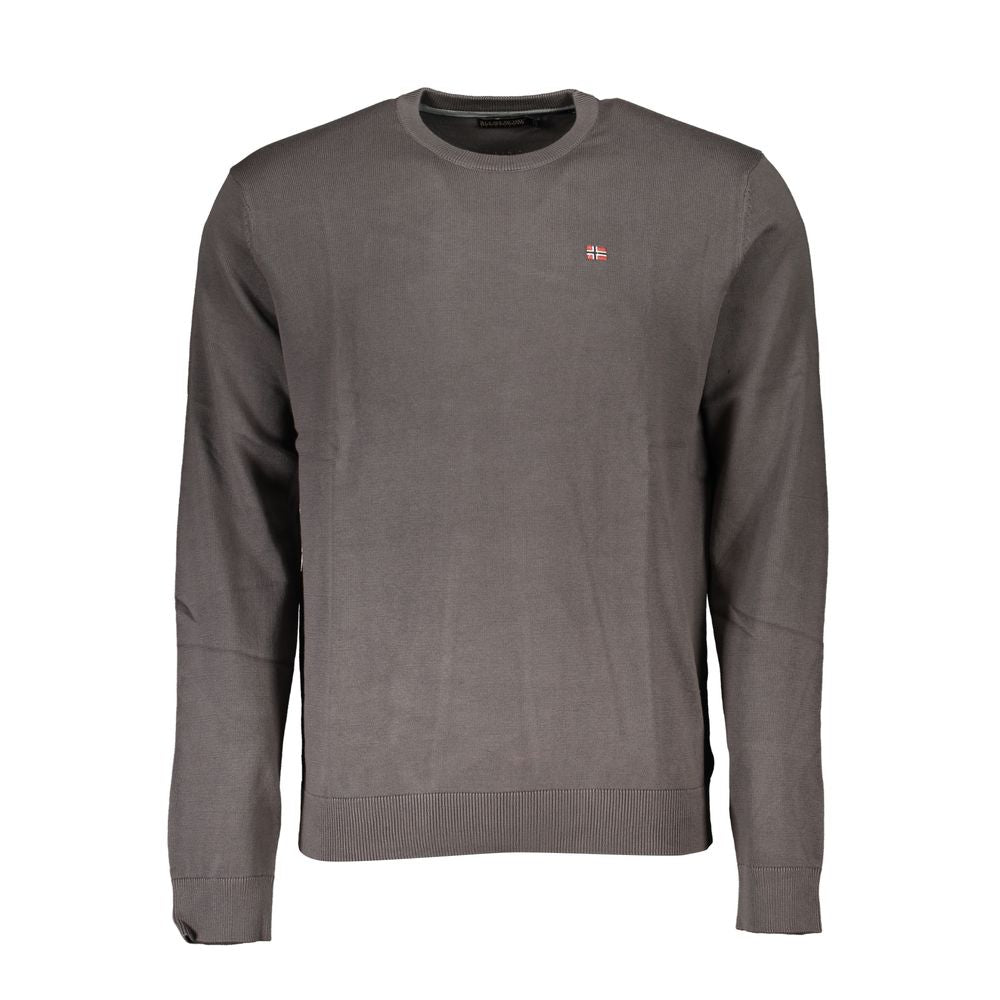 Napapijri Gray Cotton Men Sweater by Napapijri