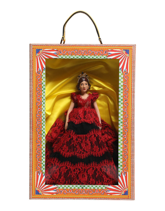 Poupées Dolce &amp; Gabbana en porcelaine et robe rouge