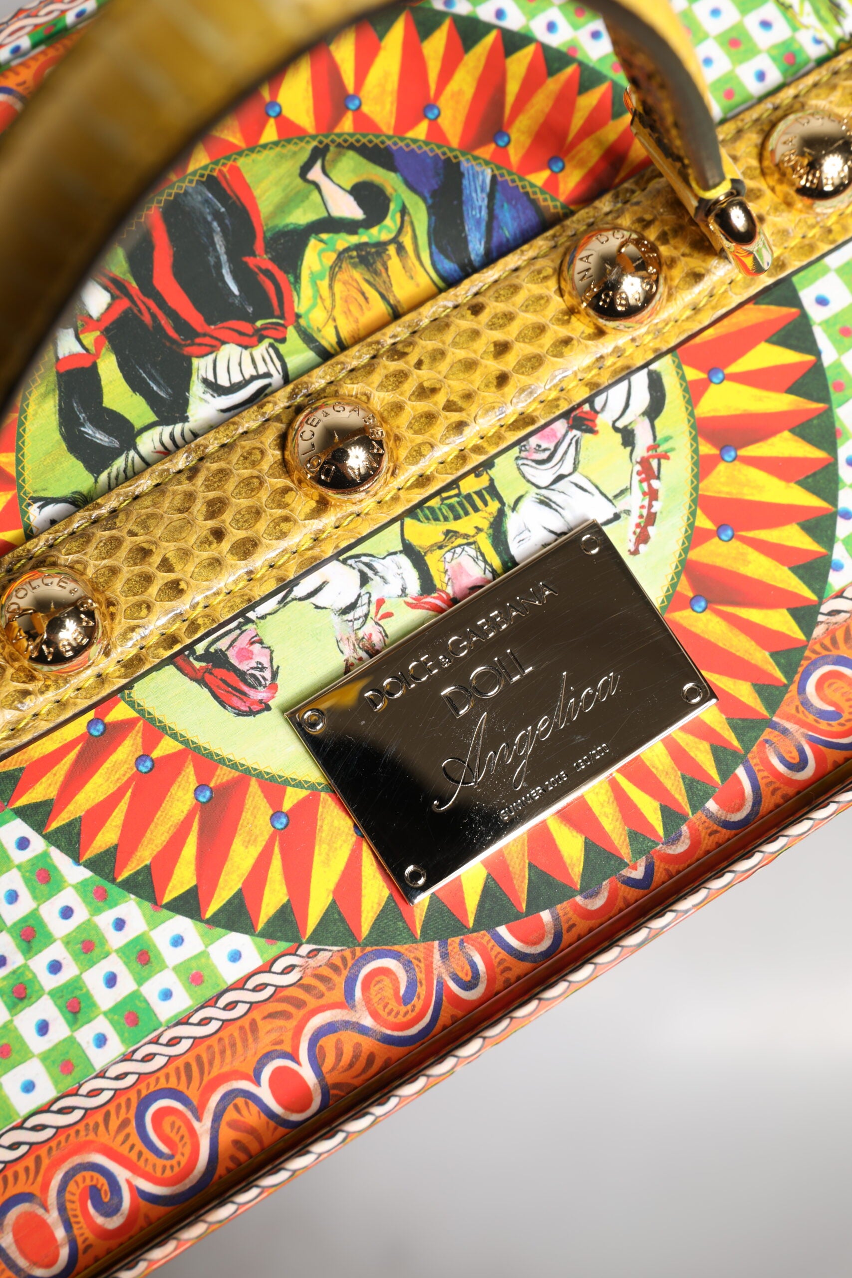 Dolce & Gabbana Red Dress Ceramic Porcelain Fashion Box Leather Sicily Dolls by Dolce & Gabbana