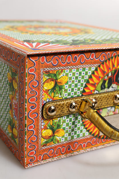 Dolce & Gabbana Red Dress Ceramic Porcelain Fashion Box Leather Sicily Dolls by Dolce & Gabbana