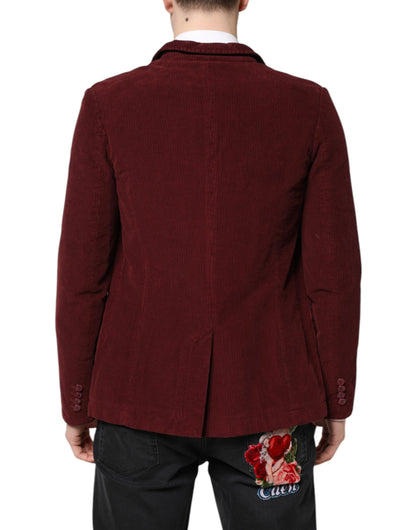 Veste blazer coupe classique en velours côtelé marron GF Ferre pour homme