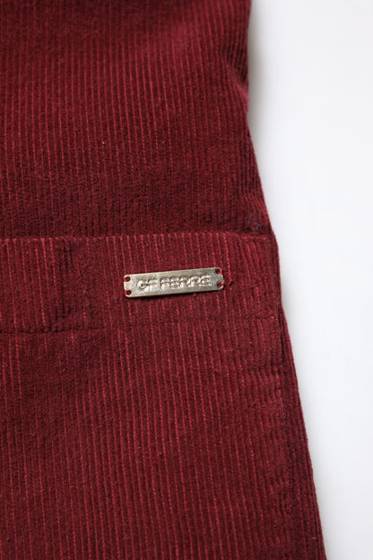 Veste blazer coupe classique en velours côtelé marron GF Ferre pour homme