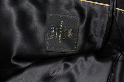 Blazer noir Dolce &amp; Gabbana orné de cristaux SICILIA