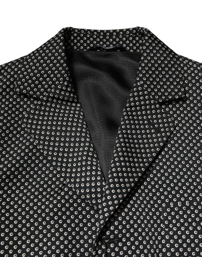 Blazer de costume pour homme Dolce &amp; Gabbana à motifs noirs et blancs