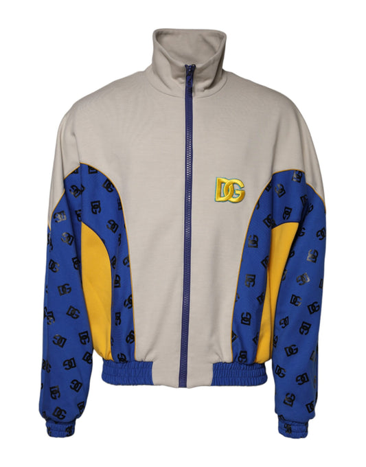 Dolce &amp; Gabbana Multicolor Polyester Full Zip Bomber Jacket
