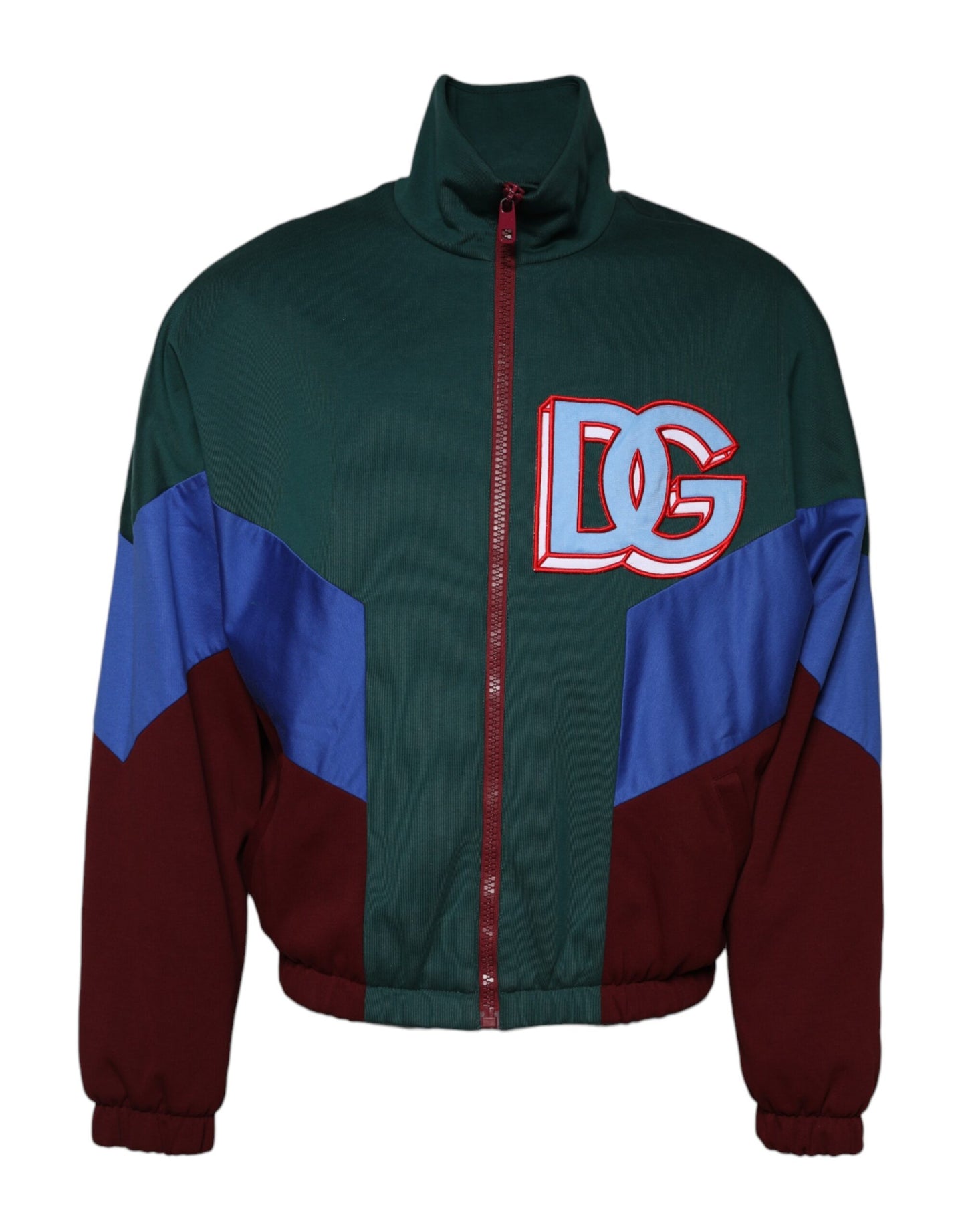 Dolce &amp; Gabbana Multicolor Cotton Logo Full Zip Jacket