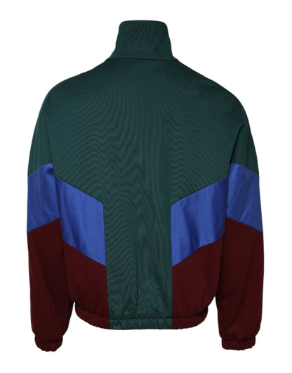 Dolce &amp; Gabbana Multicolor Cotton Logo Full Zip Jacket