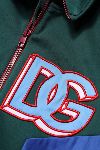 Dolce &amp; Gabbana Multicolor Cotton Logo Full Zip Jacket