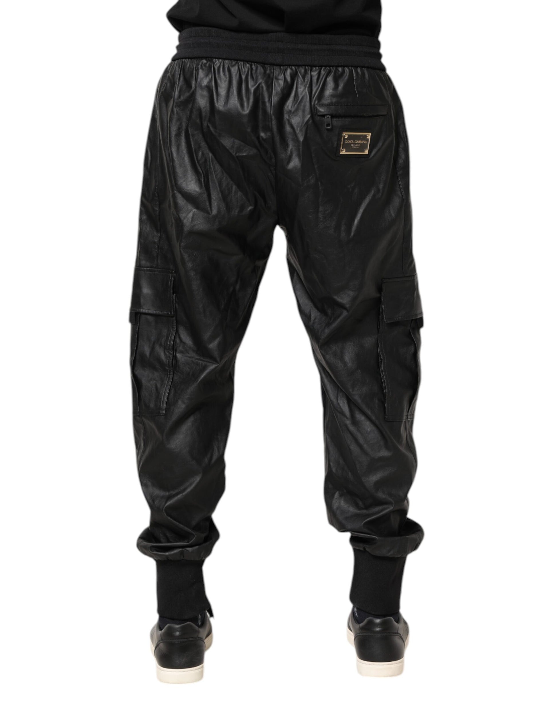 Dolce & Gabbana Black Cotton Cargo Jogger Sweatpants Pants by Dolce & Gabbana