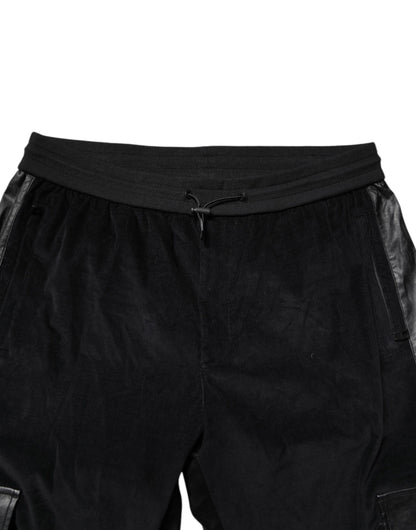 Dolce & Gabbana Black Cotton Cargo Jogger Sweatpants Pants by Dolce & Gabbana