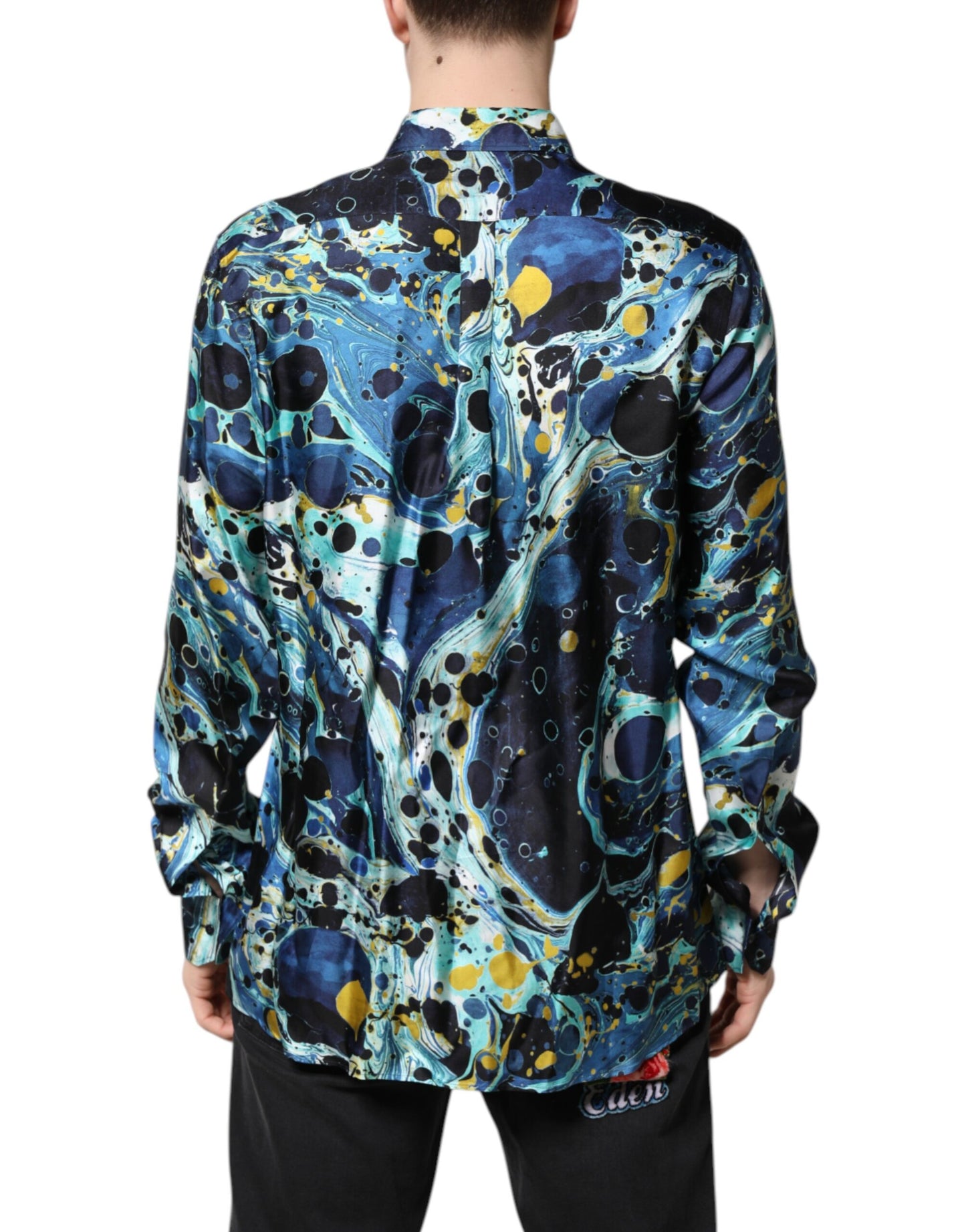 Dolce & Gabbana Multicolor Marble Print MARTINI Dress Shirt by Dolce & Gabbana