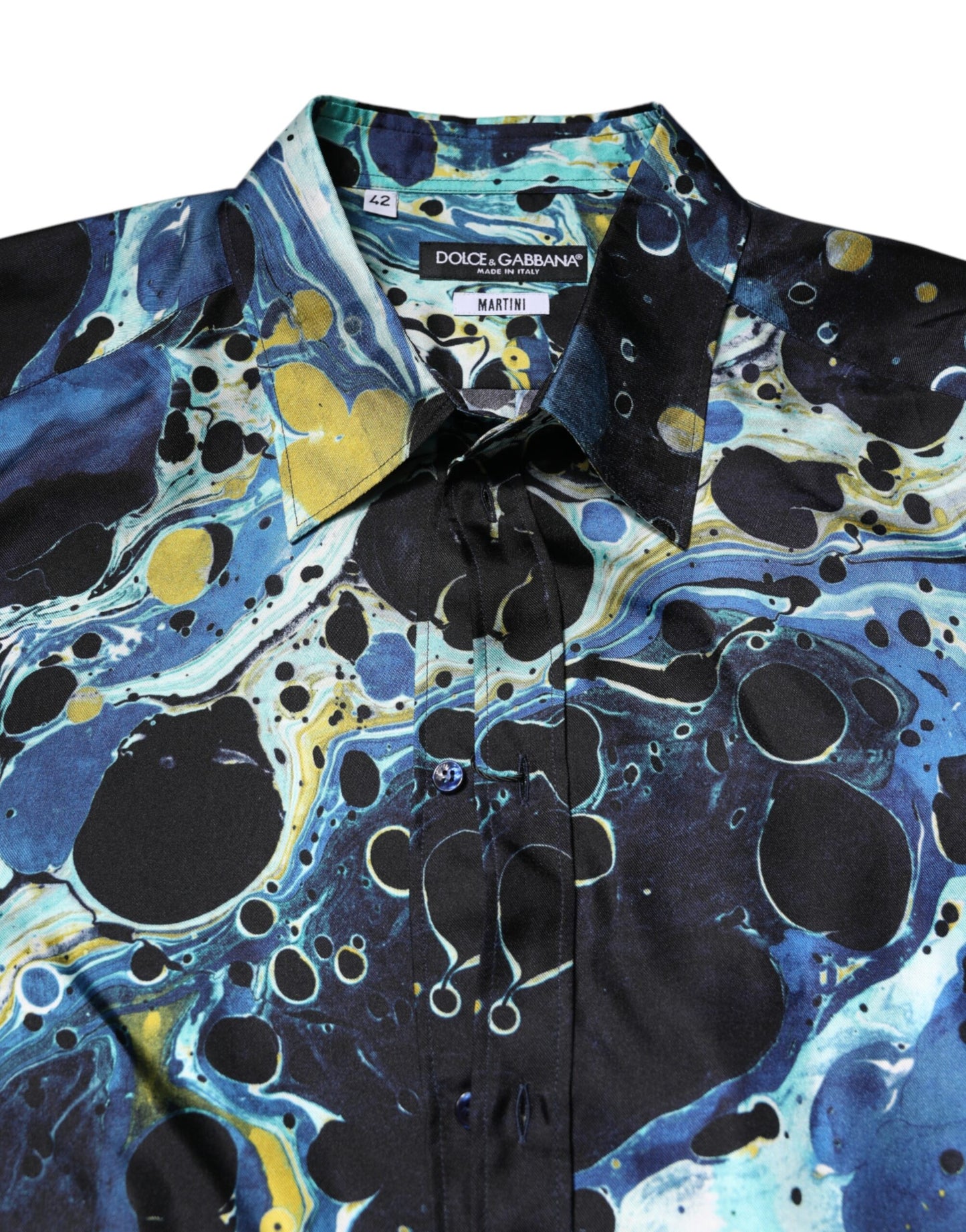 Dolce & Gabbana Multicolor Marble Print MARTINI Dress Shirt by Dolce & Gabbana