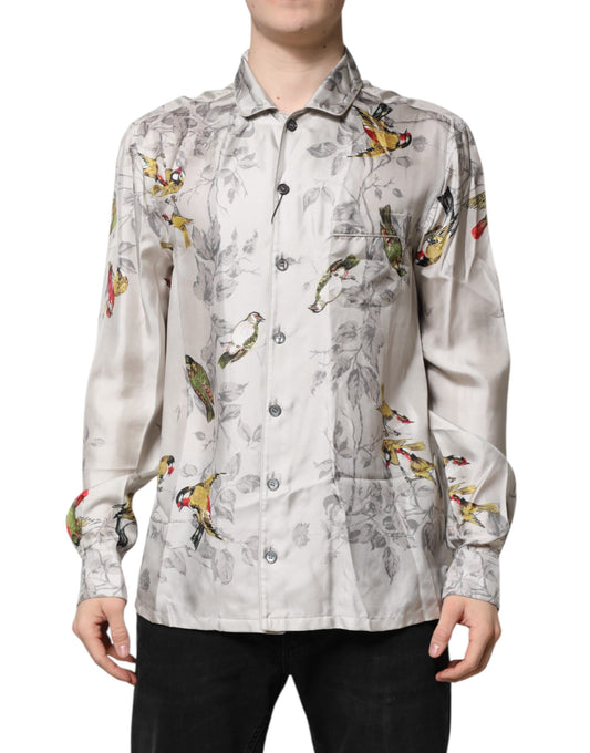 Dolce & Gabbana Multicolor Silk Printed Button Down Shirt by Dolce & Gabbana