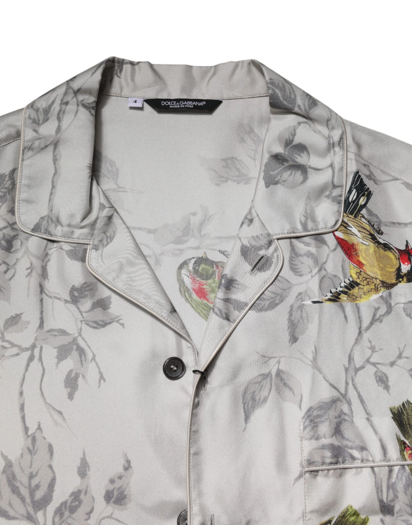 Dolce & Gabbana Multicolor Silk Printed Button Down Shirt by Dolce & Gabbana