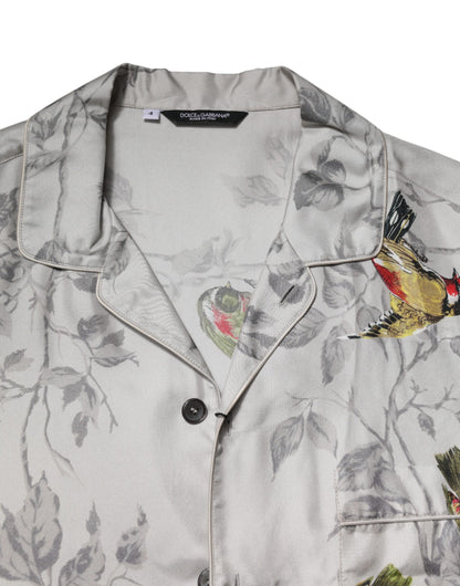 Dolce & Gabbana Multicolor Silk Printed Button Down Shirt by Dolce & Gabbana