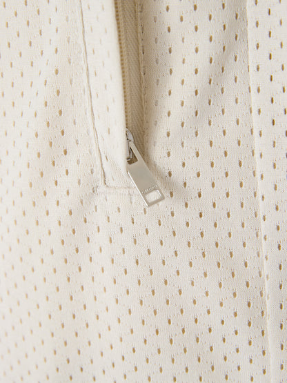 Short en polyester crème avec logo Gucci
