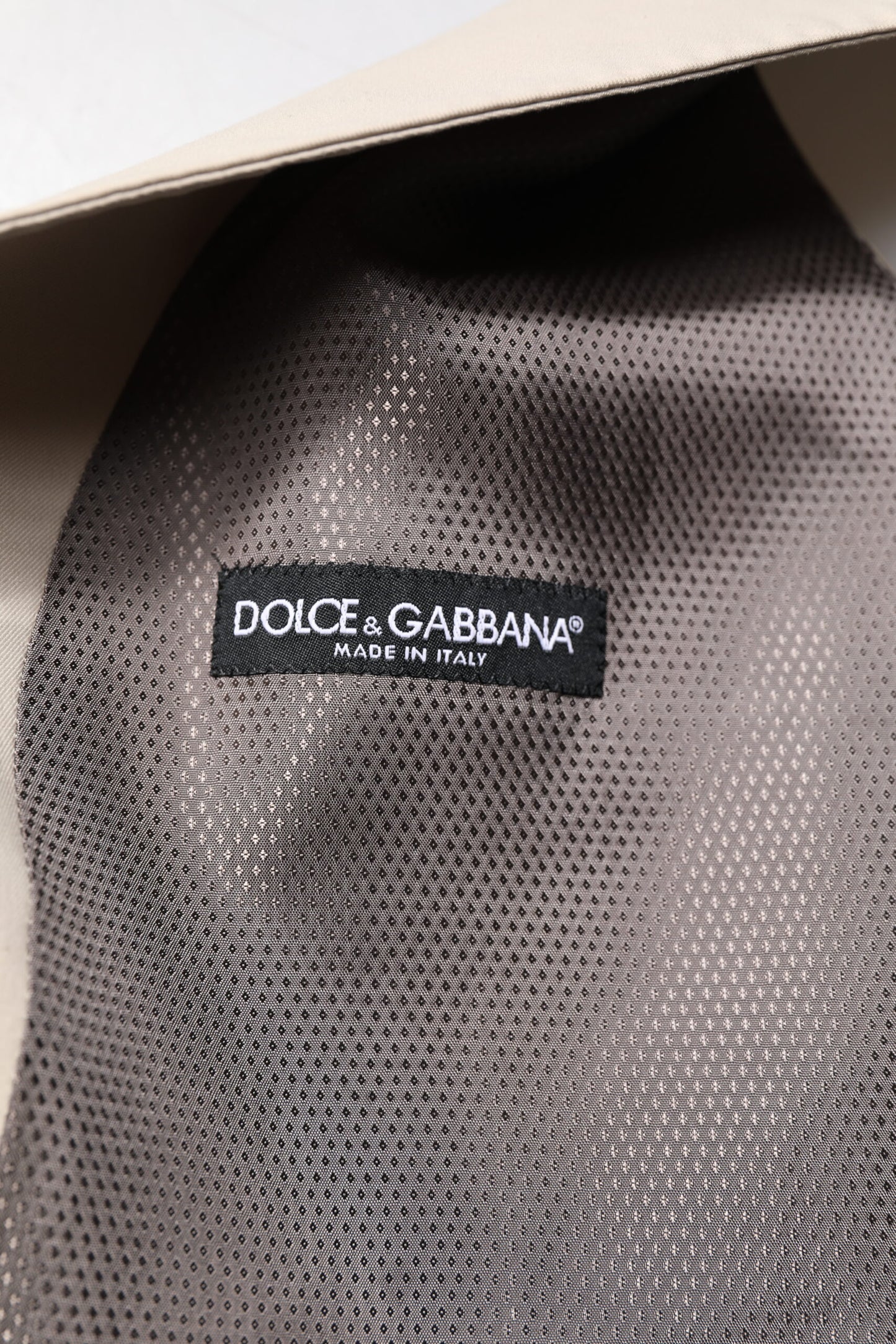 Dolce &amp; Gabbana Beige Gray Dress Men Formal Waistcoat Vest