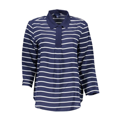 Polo Gant bleu en viscose pour femme