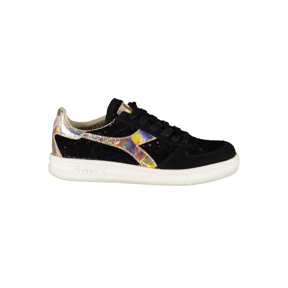 Diadora Black Leather Women Sneaker by Diadora