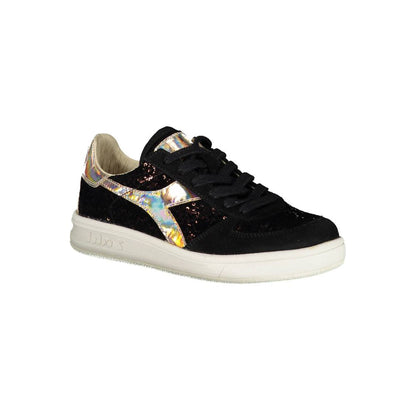 Diadora Black Leather Women Sneaker by Diadora