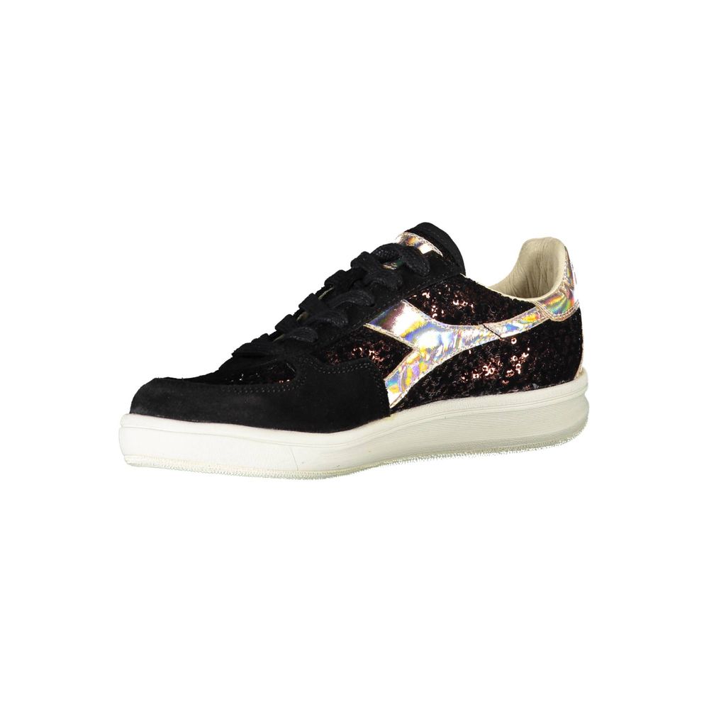 Diadora Black Leather Women Sneaker by Diadora