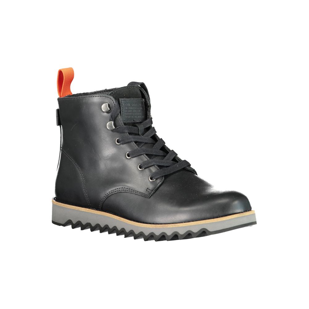 Levi's Black Leather Men Boot by Levi's