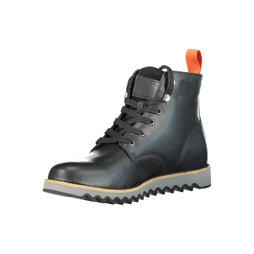 Levi's Black Leather Men Boot by Levi's