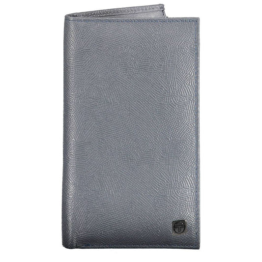 Portefeuille homme en cuir bleu Sergio Tacchini
