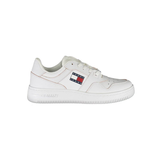 Tommy Hilfiger White Leather Women Sneaker by Tommy Hilfiger