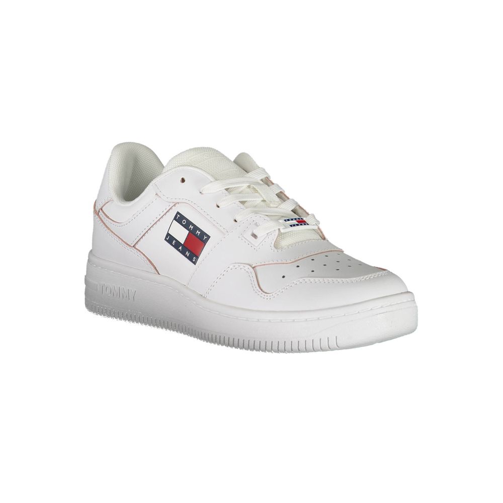 Tommy Hilfiger White Leather Women Sneaker by Tommy Hilfiger