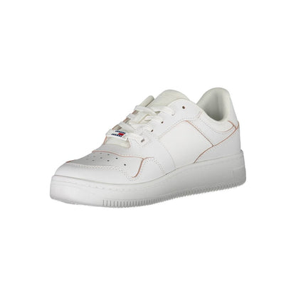 Tommy Hilfiger White Leather Women Sneaker by Tommy Hilfiger