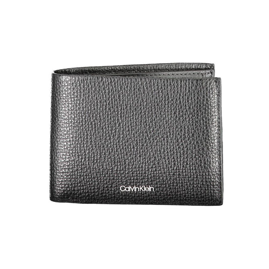 Portefeuille homme en cuir noir Calvin Klein