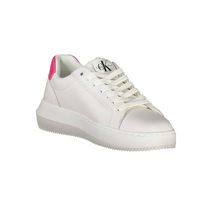 Calvin Klein White Leather Women Sneaker by Calvin Klein