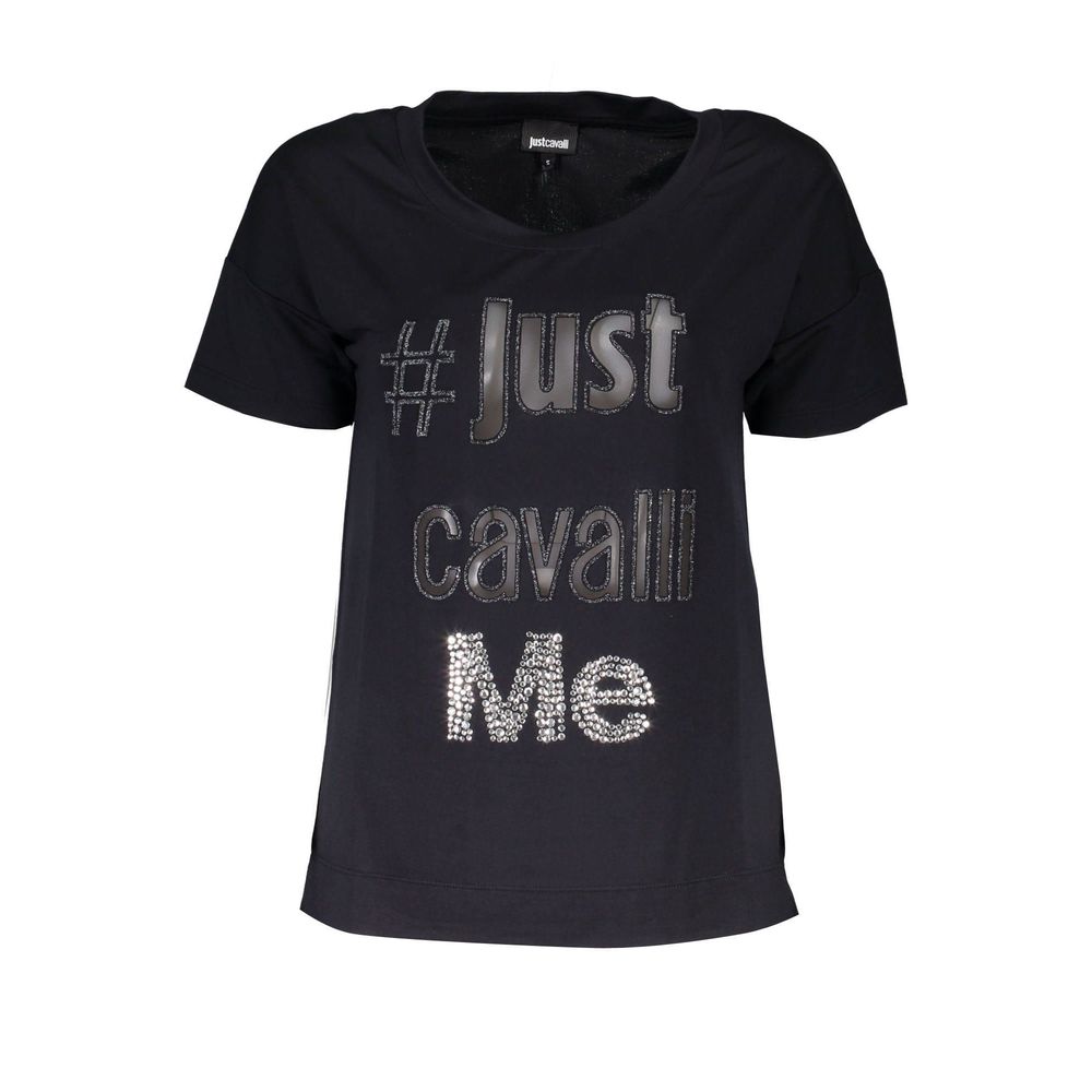 Just Cavalli Black Polyester Tops &amp; T-Shirt