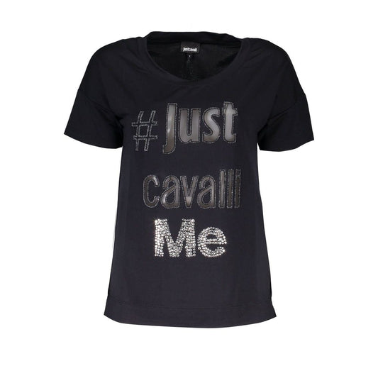 Just Cavalli Black Polyester Tops &amp; T-Shirt