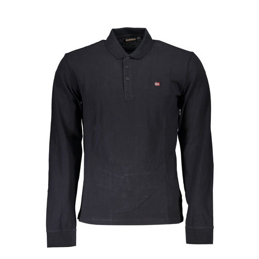 Polo Napapijri en coton noir pour homme