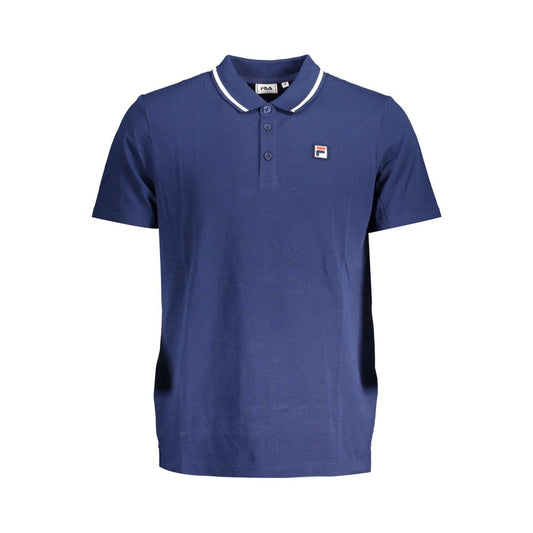 Polo Fila Classic bleu en coton avec détails contrastés