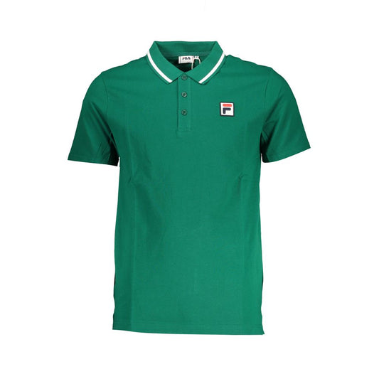 Polo Fila Classic en coton vert avec détails contrastés