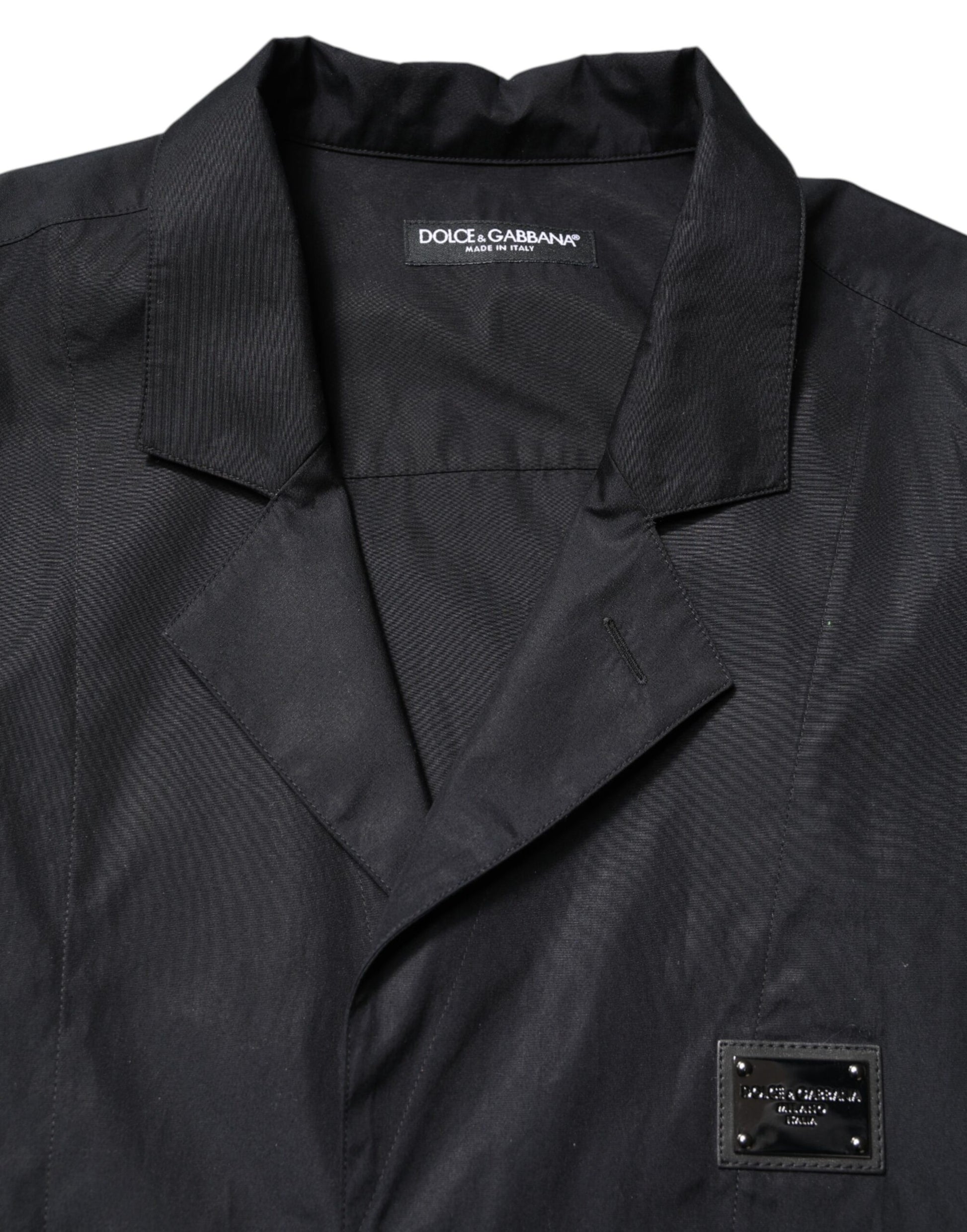 Dolce & Gabbana Black Short Sleeves Button Down Casual Shirt by Dolce & Gabbana