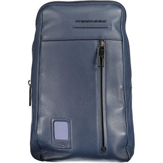 Sac à bandoulière Piquadro en cuir bleu pour homme