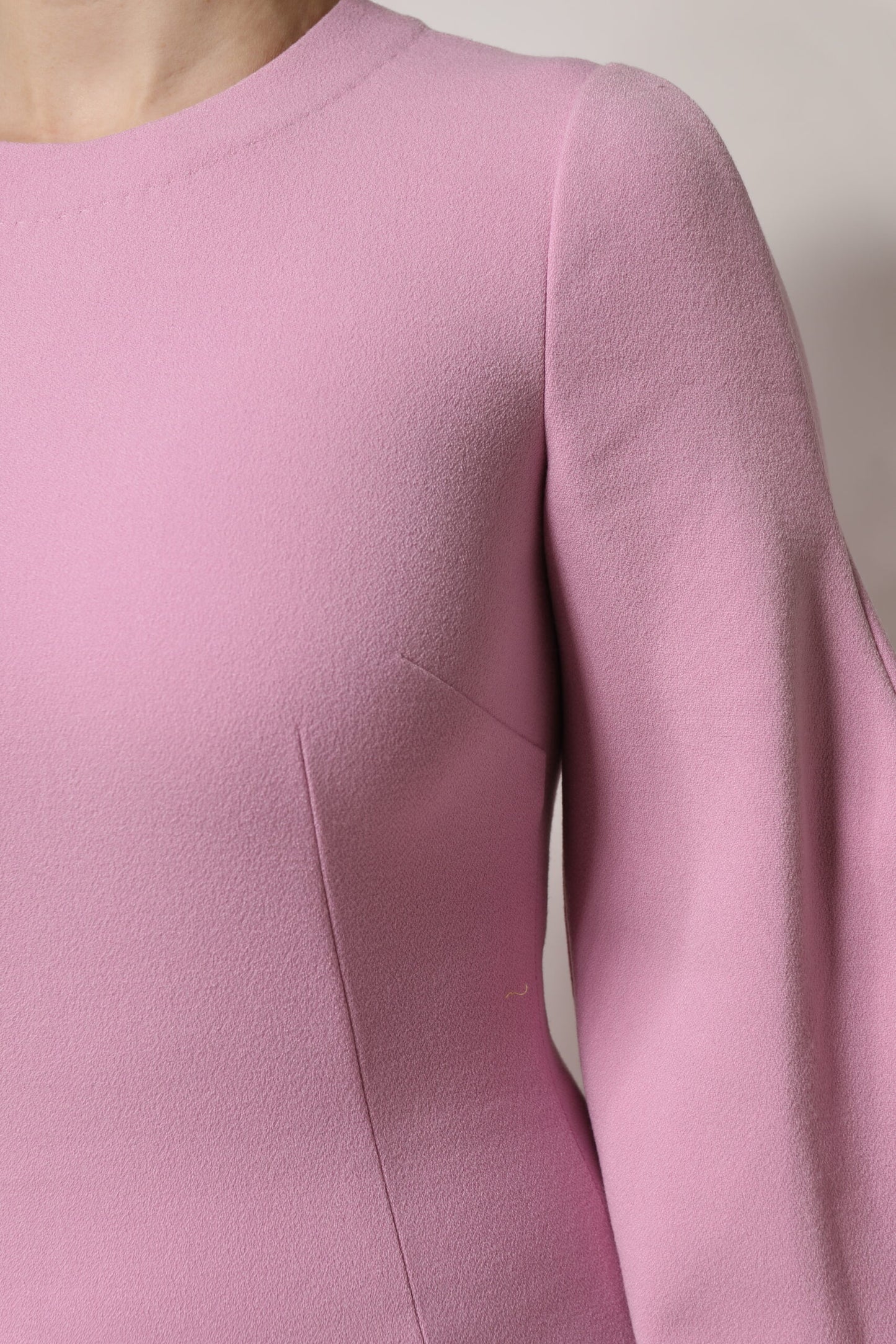 Robe fourreau courte à manches longues en polyester rose Dolce &amp; Gabbana