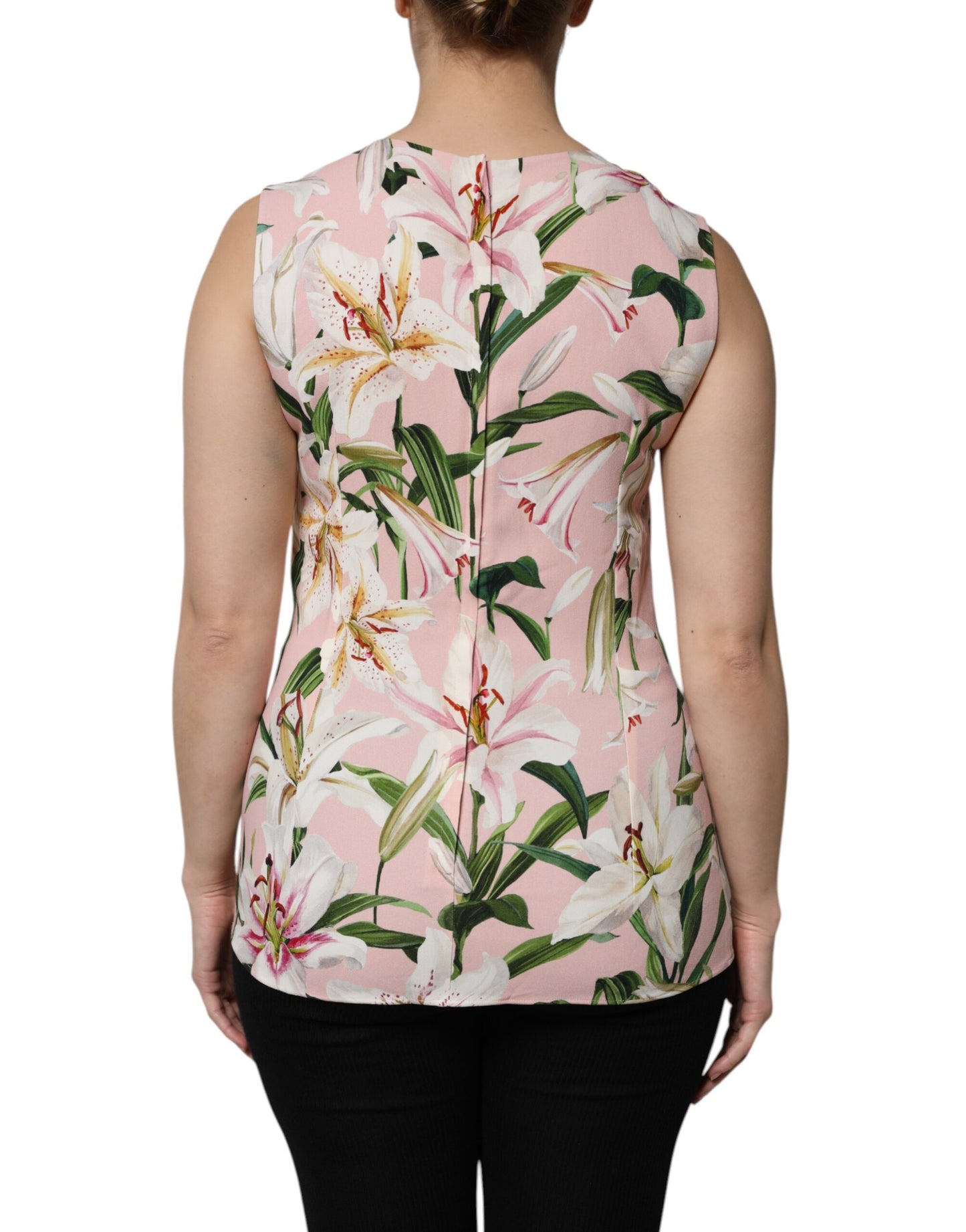 Dolce & Gabbana Multicolor Floral Print Round Neck Tank Top by Dolce & Gabbana