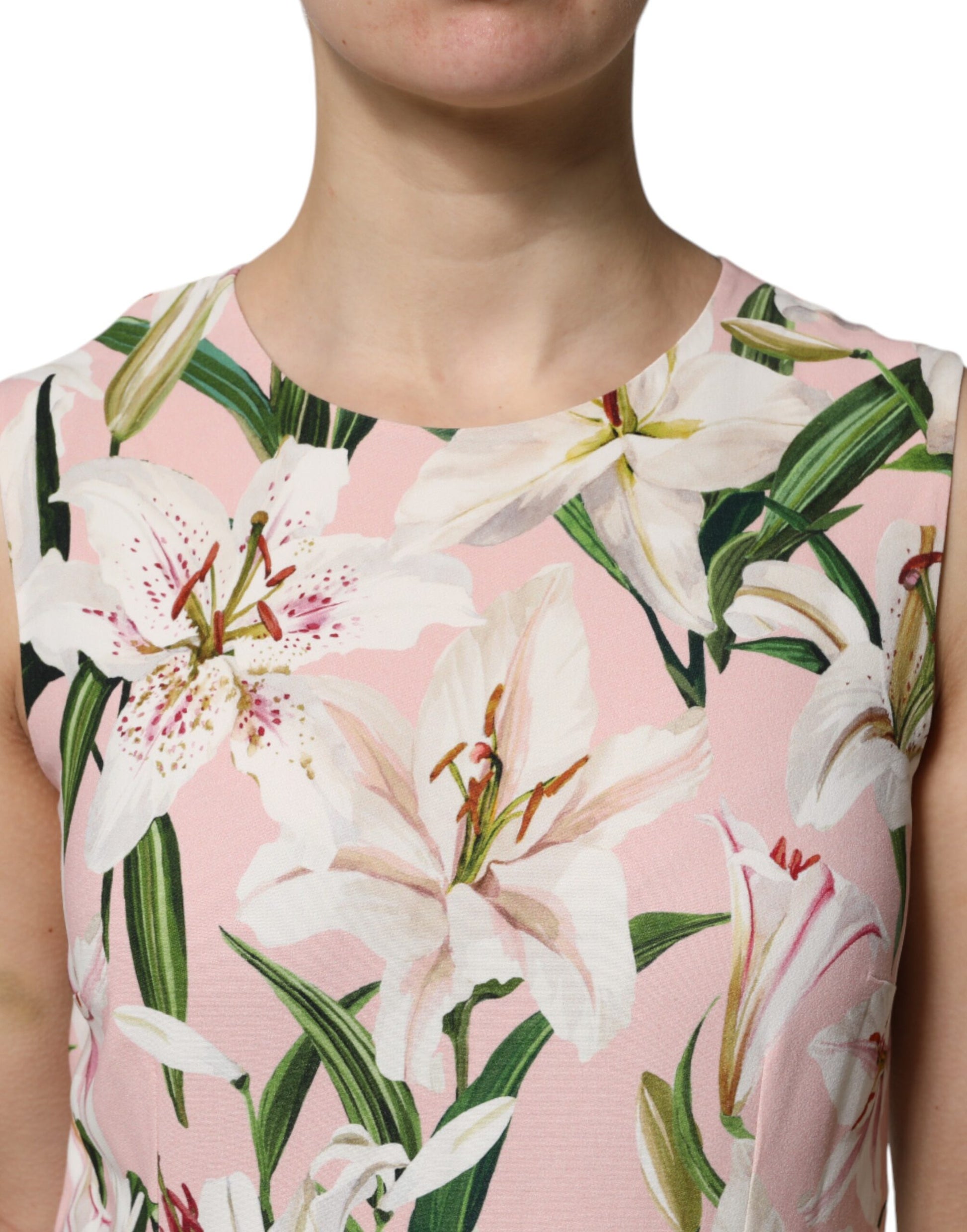 Dolce & Gabbana Multicolor Floral Print Round Neck Tank Top by Dolce & Gabbana