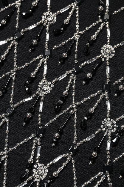 Dolce &amp; Gabbana Haut à manches longues orné de cachemire noir