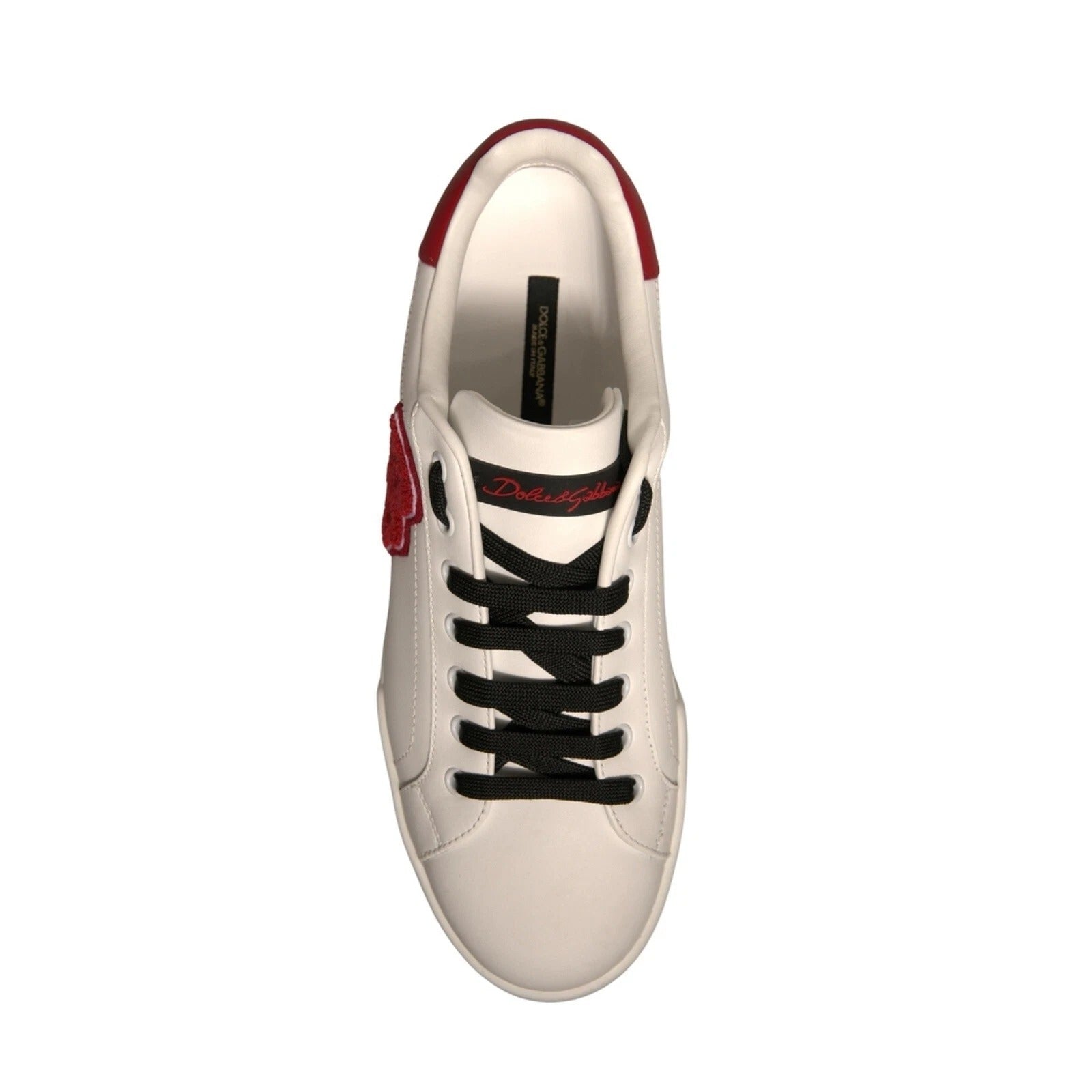 Dolce & Gabbana White Leather DG Logo Low Top Sneaker Shoes by Dolce & Gabbana
