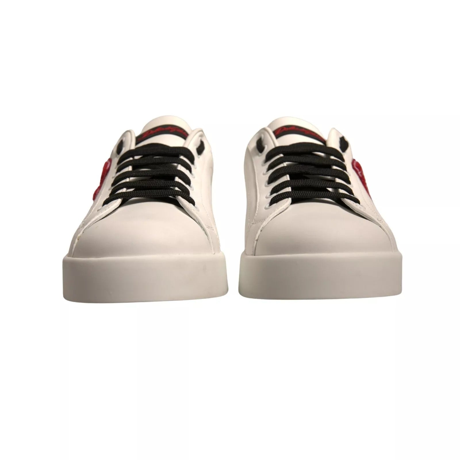 Dolce & Gabbana White Leather DG Logo Low Top Sneaker Shoes by Dolce & Gabbana
