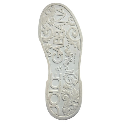 Dolce & Gabbana White Leather DG Logo Low Top Sneaker Shoes by Dolce & Gabbana
