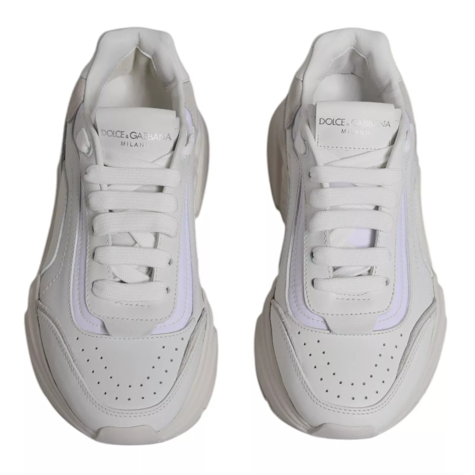 Dolce & Gabbana White Daymaster Low Top Mens Sneakers Shoes by Dolce & Gabbana