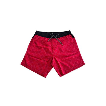 Short de bain Trussardi Beachwear en polyester rouge pour homme